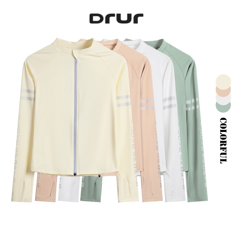 Running Gear Long Sleeve - DRUR-Tops de Yoga de rendimiento para