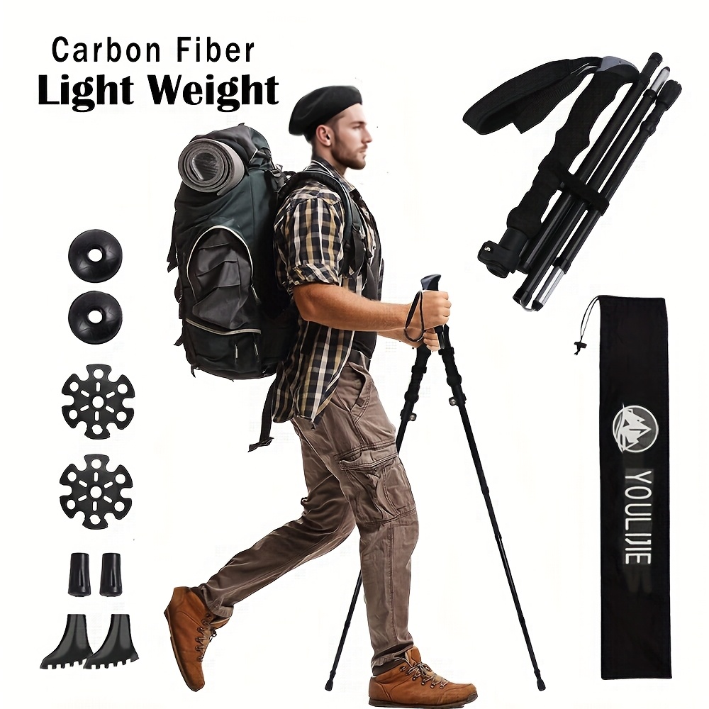 Paquete de 2 palos plegables l - Trekking Pole Carbon reseña y precio