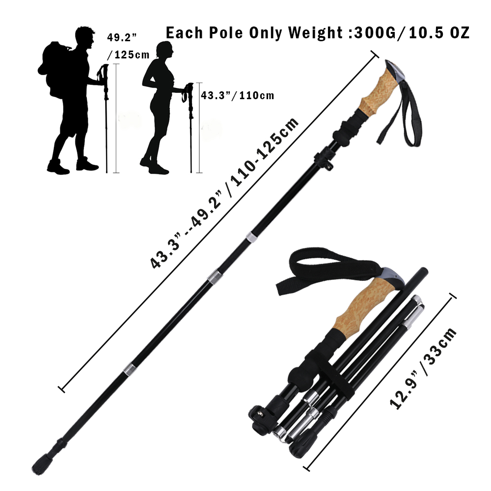 Bastones de senderismo ultra f - Trekking Pole Carbon reseña y precio