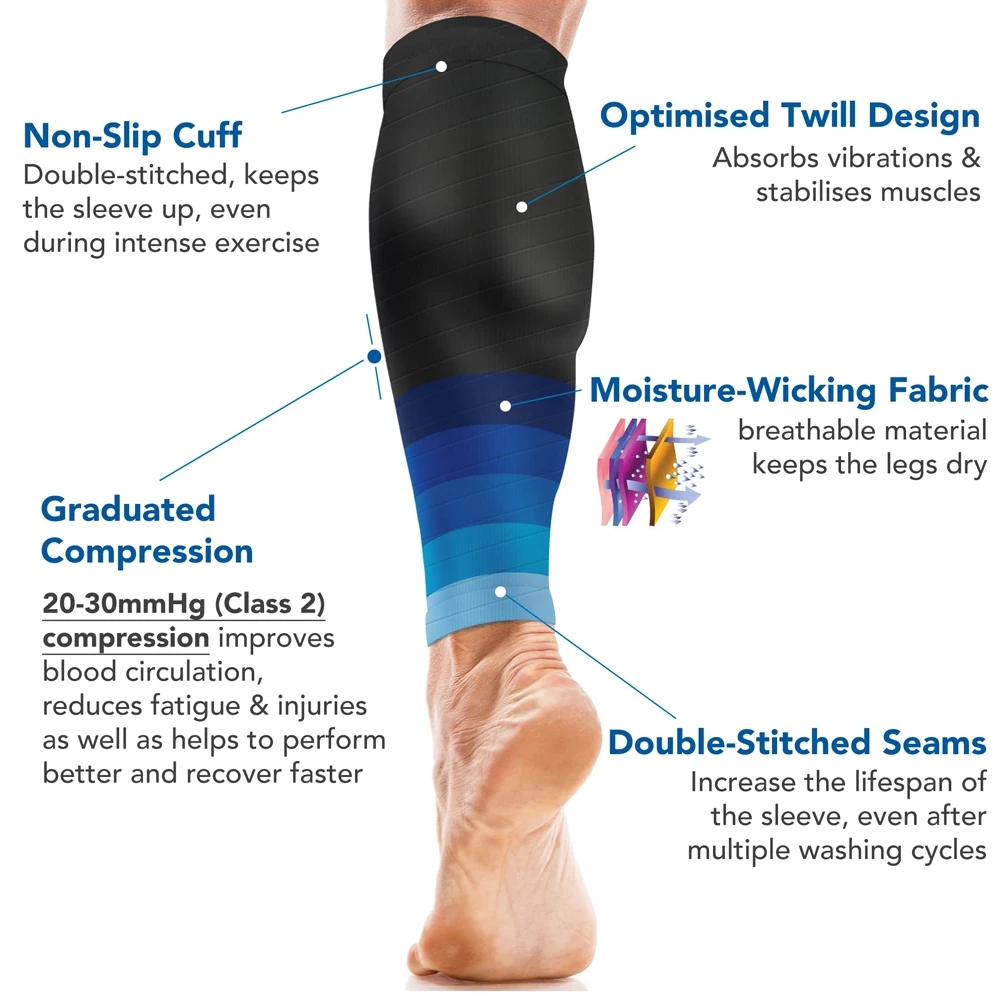 1 Par de Mangas de Compresión  - Compression Calf Sleeve reseña y precio